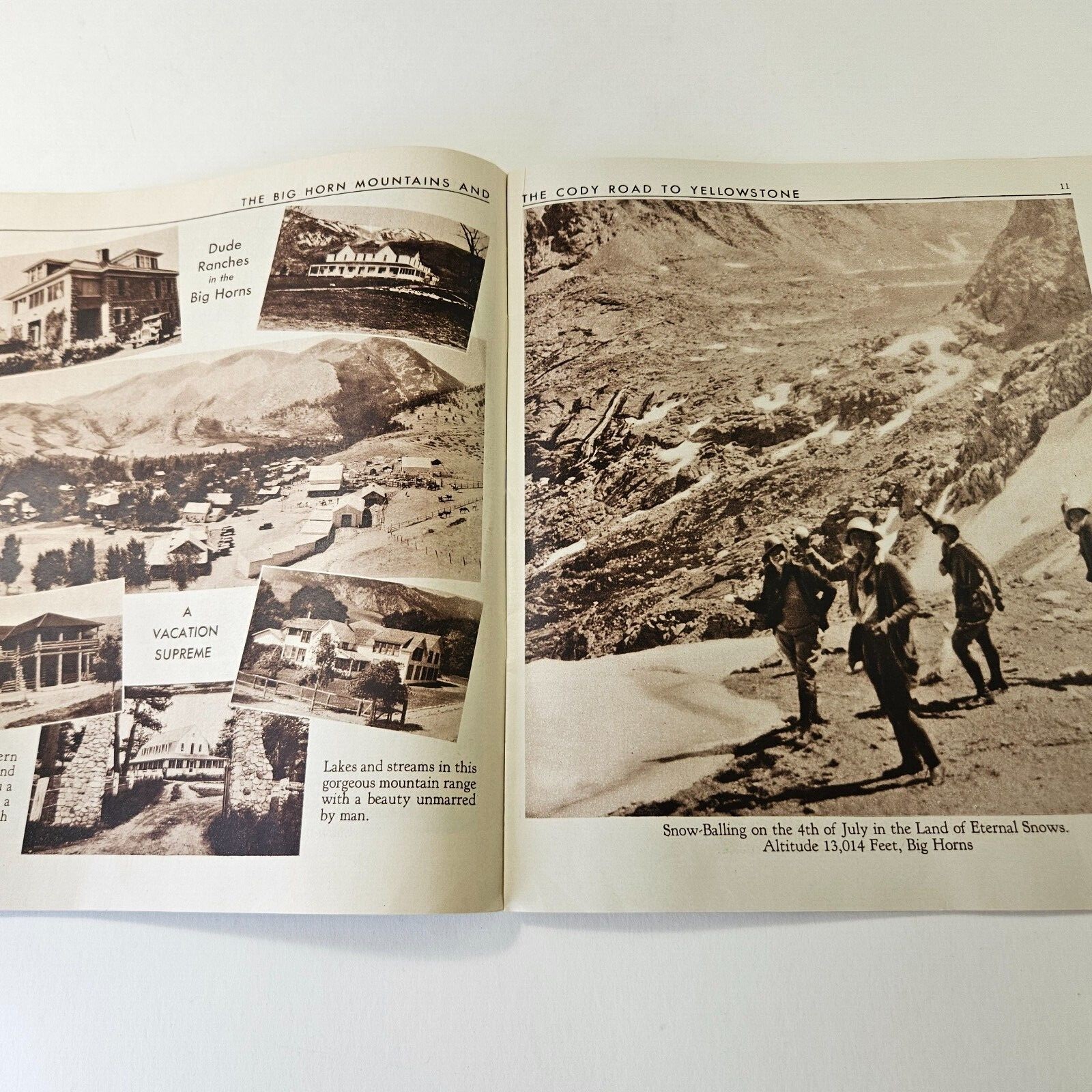 Orig 1932 Photographic Views Catalog Big Horn Mtns Cody Road To Yellowstone