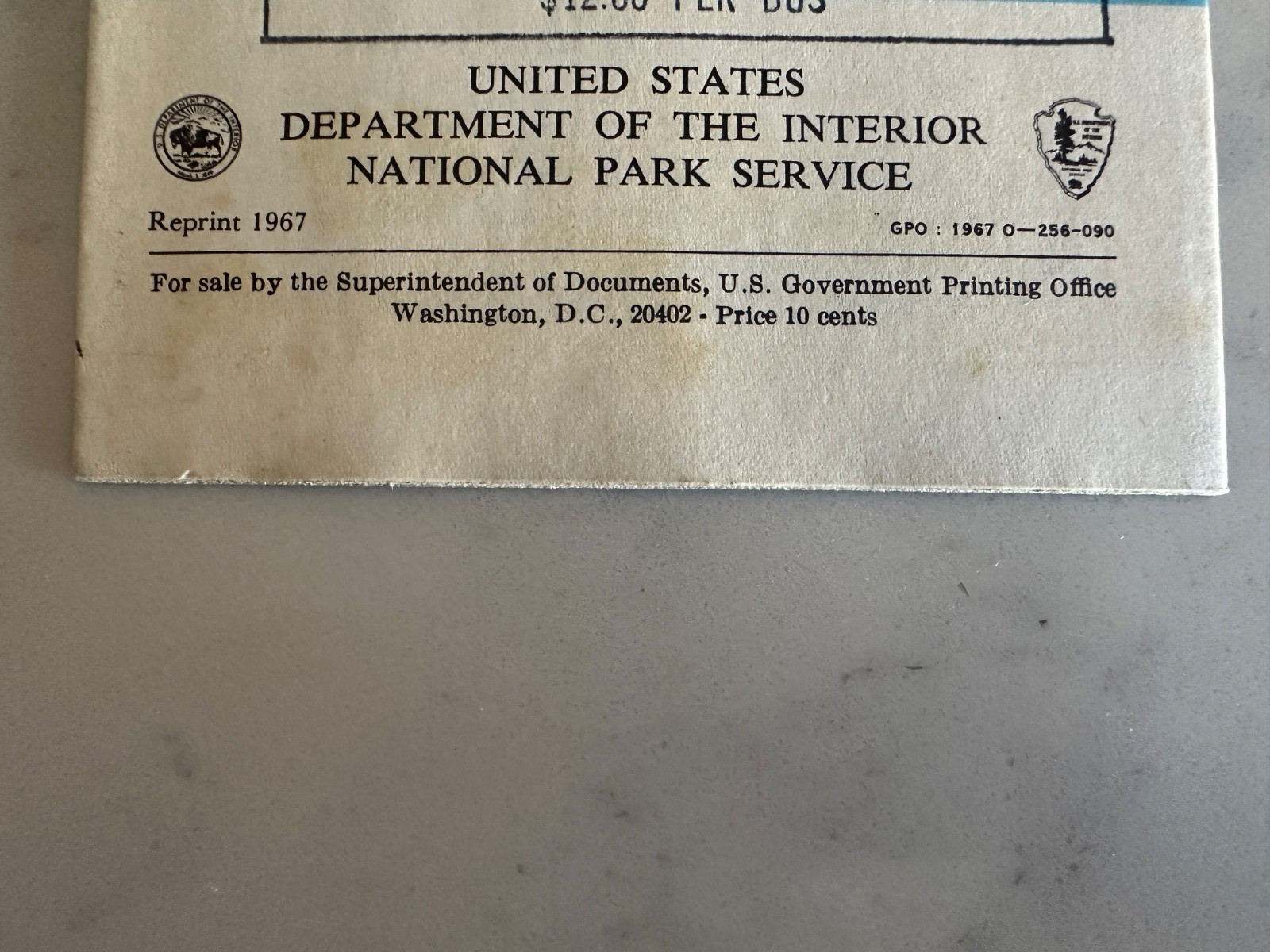 Vintage 1967 Gettysburg PA Brochure with tour prices National Military Park