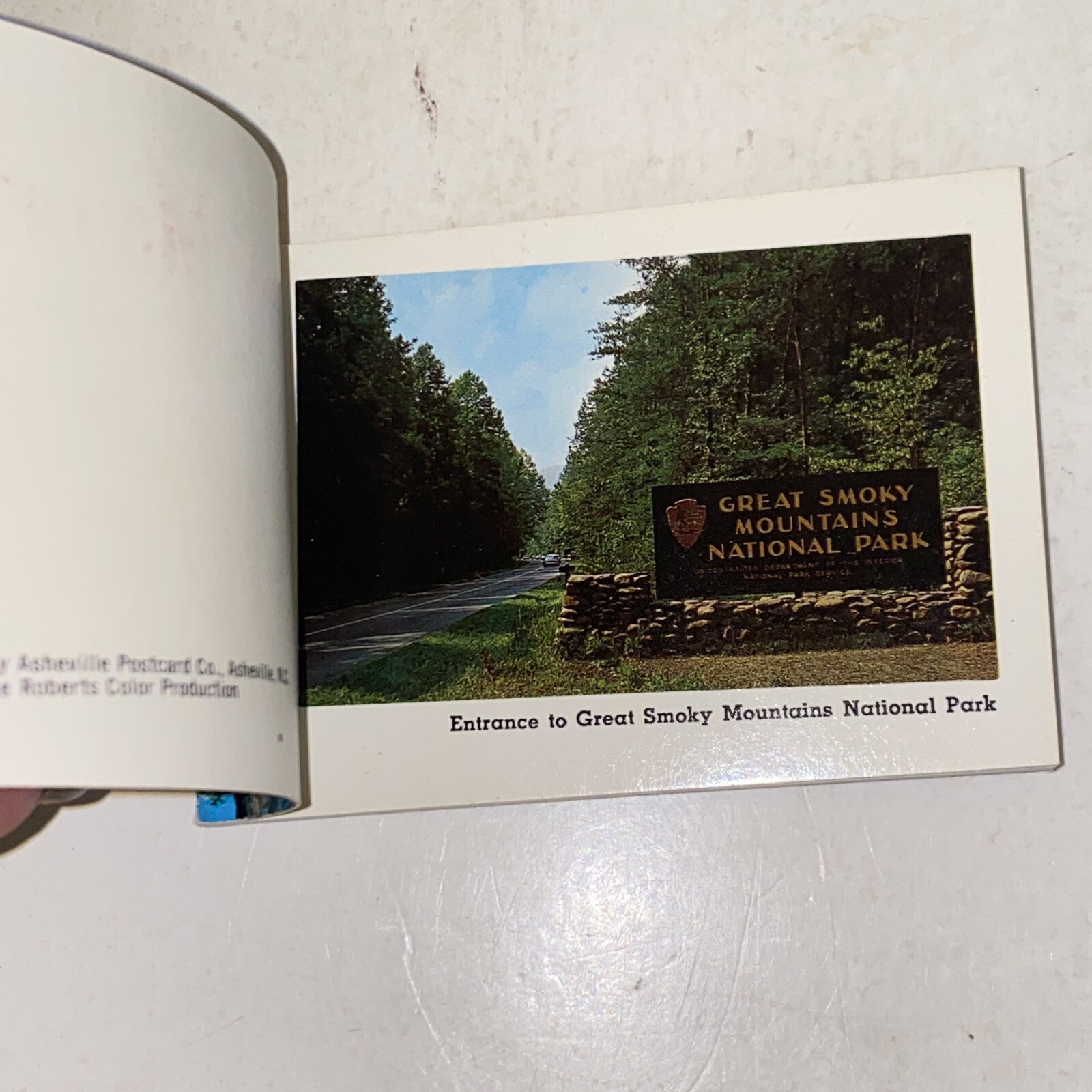 Vintage Great Smoky Mountains National Park Souvenir Color Photo Picture Book