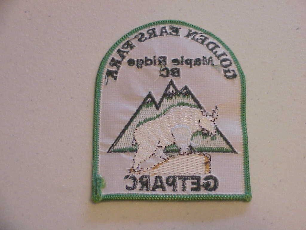 GOLDEN EARS PARK MAPLE RIDGE BC BRITISH COLUMBIA GETPARC MOUNTAIN GOAT PATCH NEW