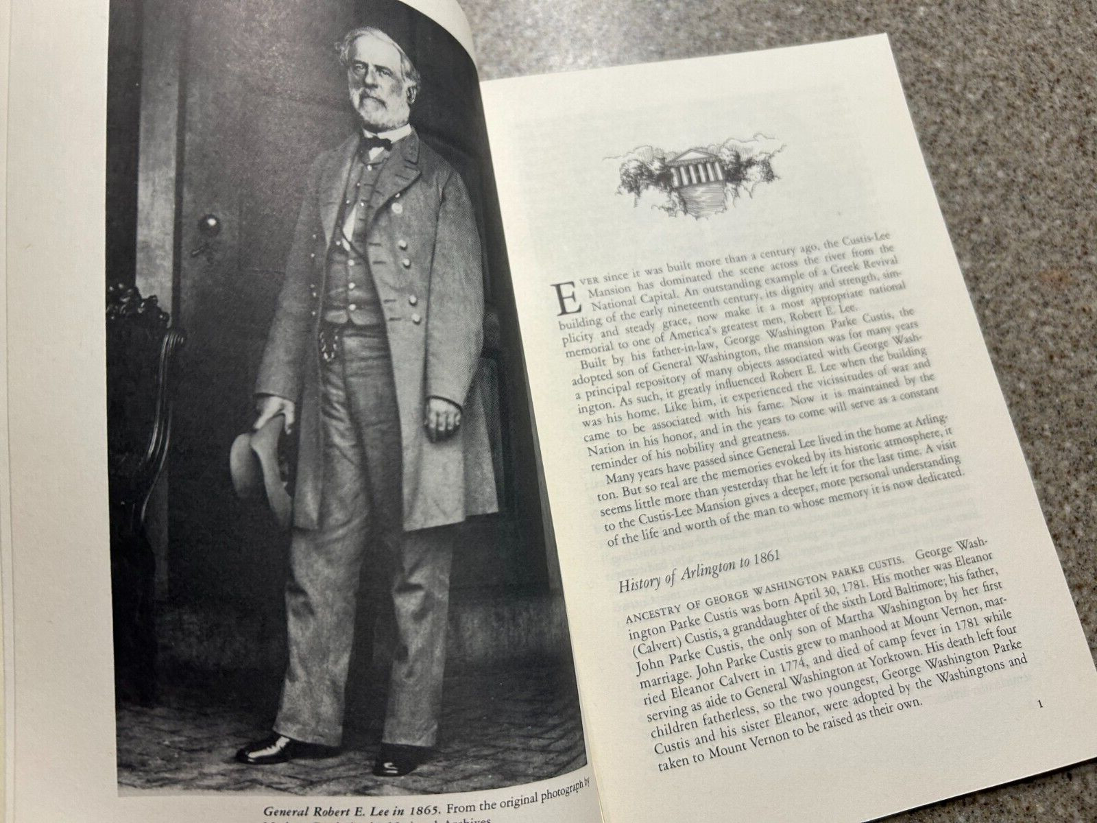 Vintage CUSTIS-LEE Mansion 1956 Booklet: The Robert E Lee Memorial Park Service