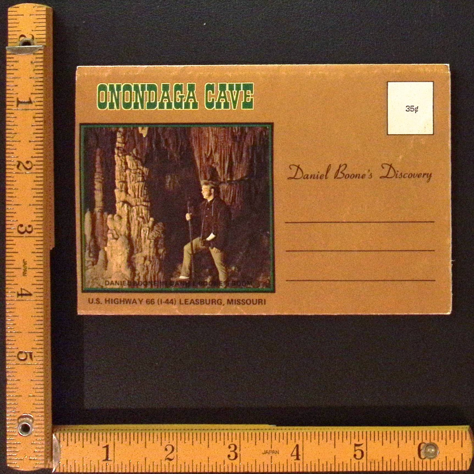Onondaga Cave Vintage Folding Picture Postcard – Leasburg, Missouri