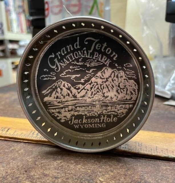 Vintage Grand Teton National Park – Jackson Hole, Wyoming Metal Souvenir Ashtray