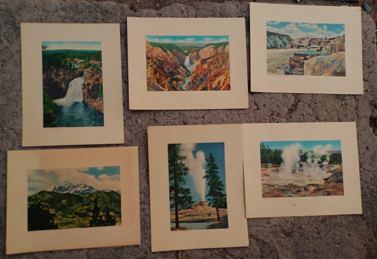 Vintage 1920s Haynes Souvenir Yellowstone National Park Folios Colored Prints