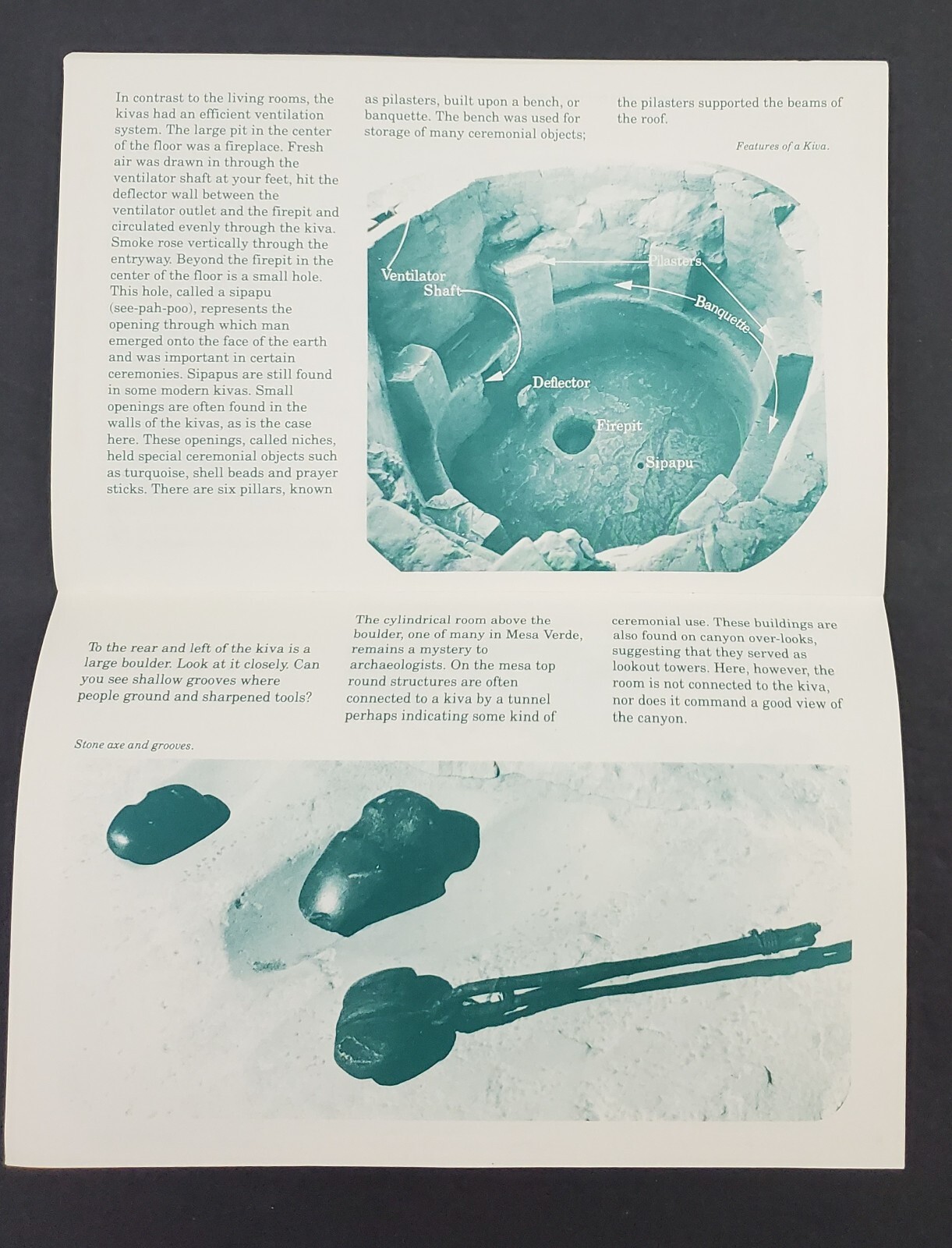 1986 Mesa Verde National Park CO Spruce Tree House Vtg Travel Booklet Brochure