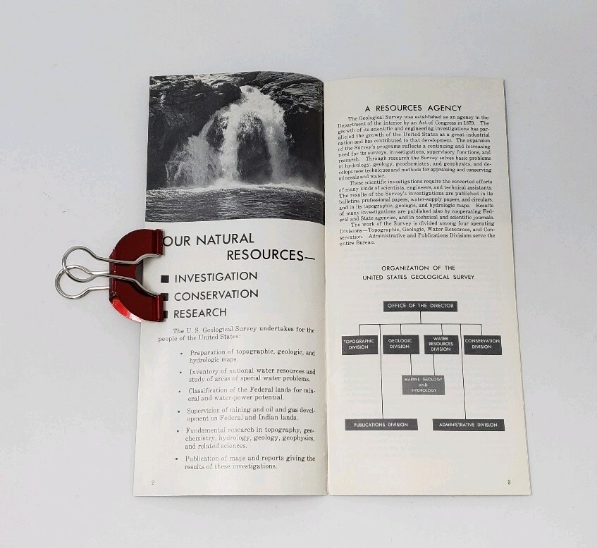 1967 United States Geological Survey Vintage Brochure – USGS – USDOI