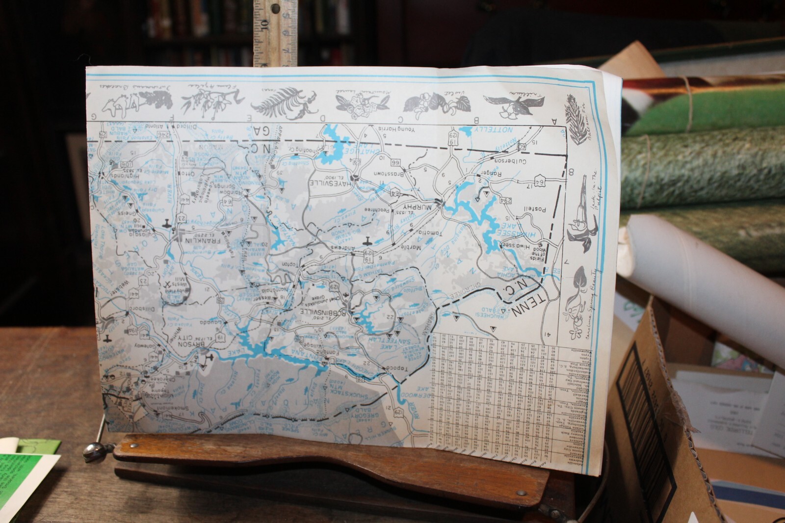 Vintage National Park Brochure Great Smoky Mountains 1967 Blue Ridge Map