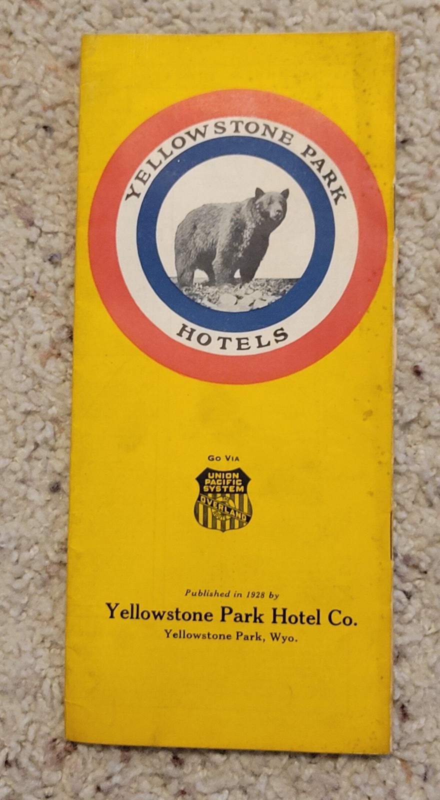 Vintage 1920s Yellowstone Park Hotels Booklet Union Pacific Brochure