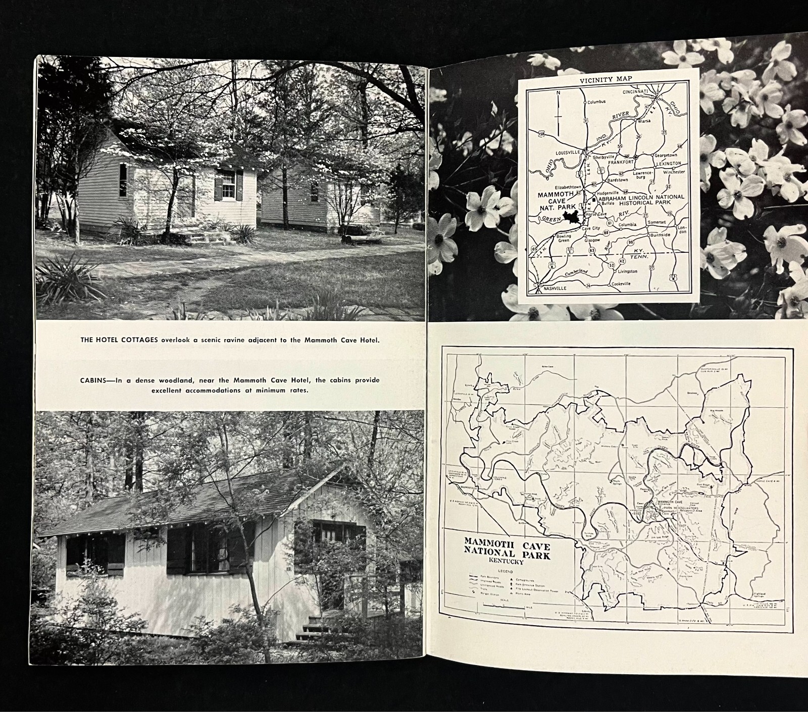 1951 Mammoth Cave National Park Kentucky Vintage Travel Photo Guide Booklet KY
