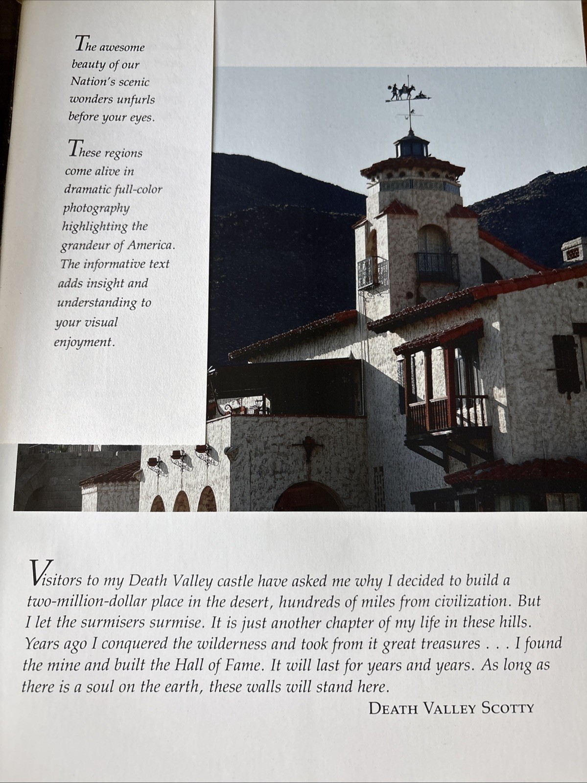 Death Valleys – Scottys Castle : The Story Behind The Scenery (1986/ Trade PB)