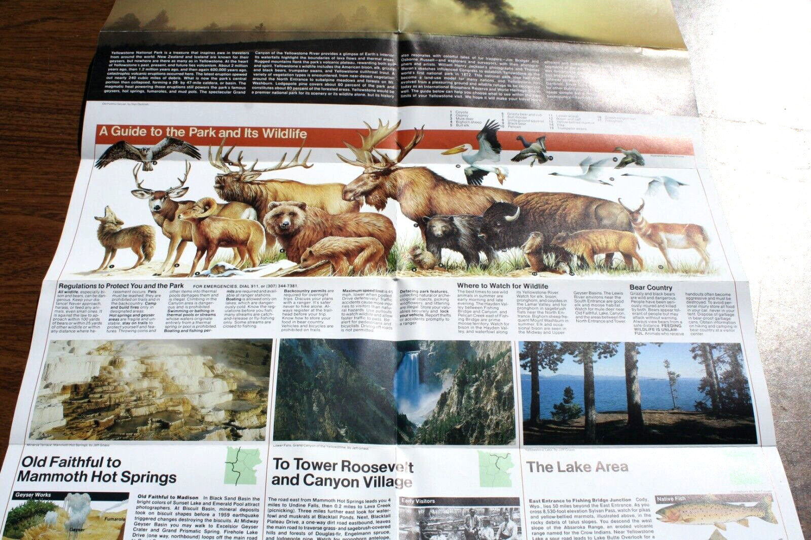 Yellowstone National Park 125th Anniversary 1872-1997 Official Map and Guide