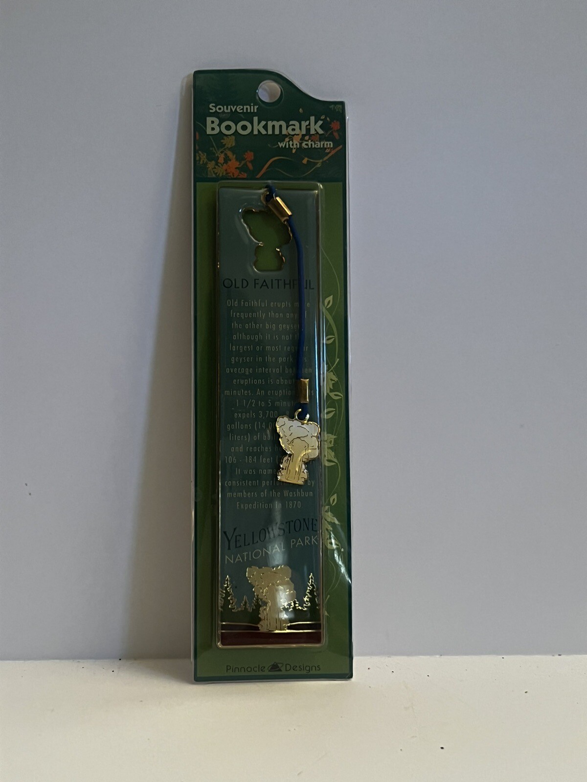 Vintage Yellowstone National Park “Old Faithful” Metal Bookmark New Old Stock
