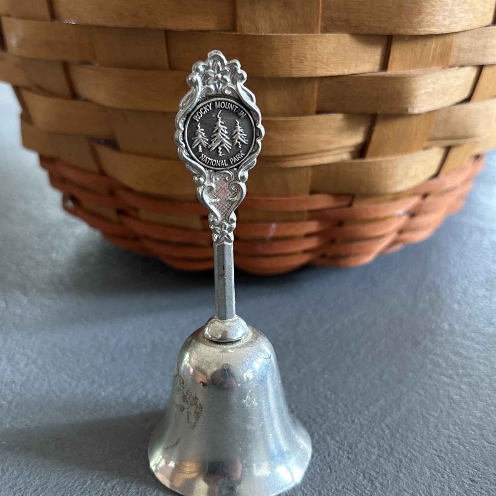 Rocky Mountain National Park Siver Plated Suvineir Bell Vintage
