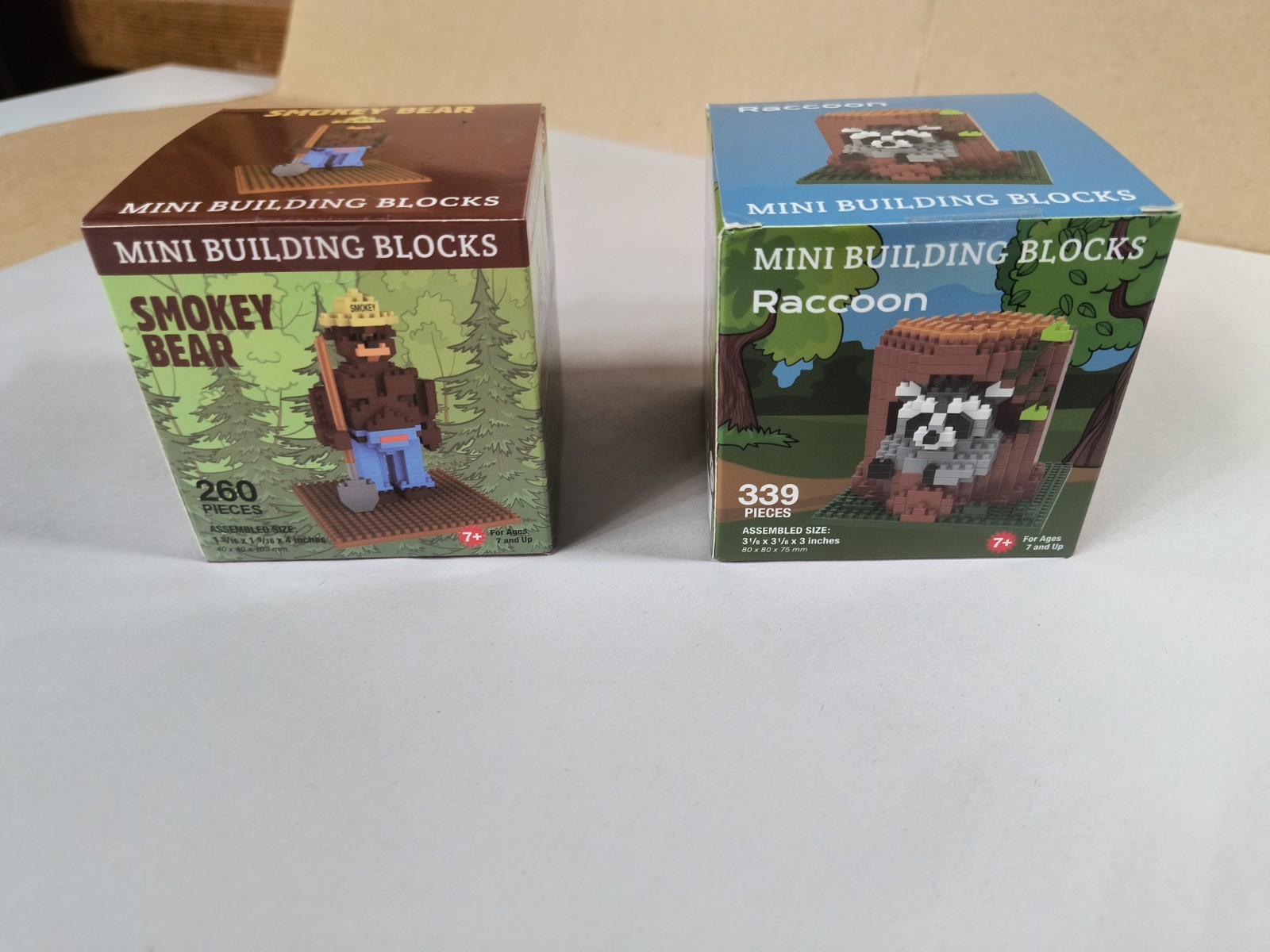 MINI Building Blocks US National Park Smokey Bear & Racoon NEW SEALED Boxes