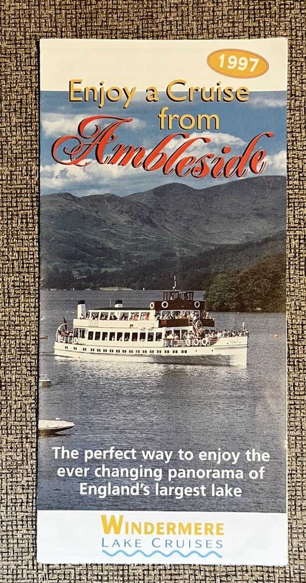 AMBLESIDE – WINDERMERE LAKE CRUISES BROCHURE – CUMBRIA ENGLAND 1997