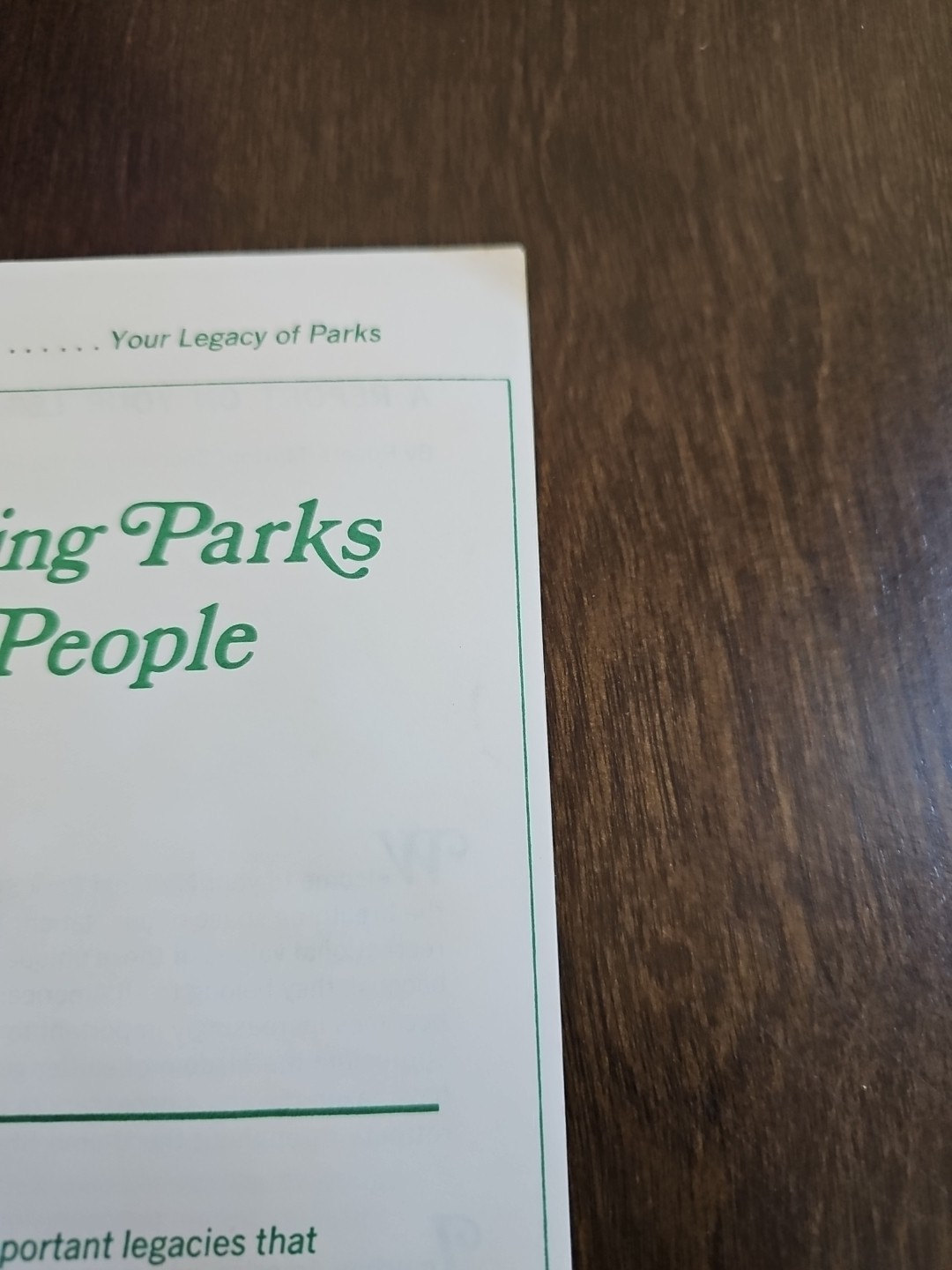 Vtg 1972 Legacy Of Parks “Bringing Parks To The People” Us Dept Of Interior