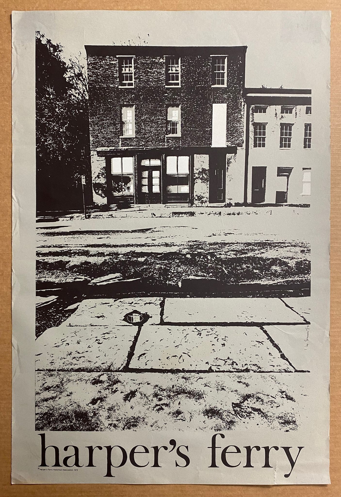 1972 Harper’s Ferry Historical Association Poster Philip Frankel & Co. Building