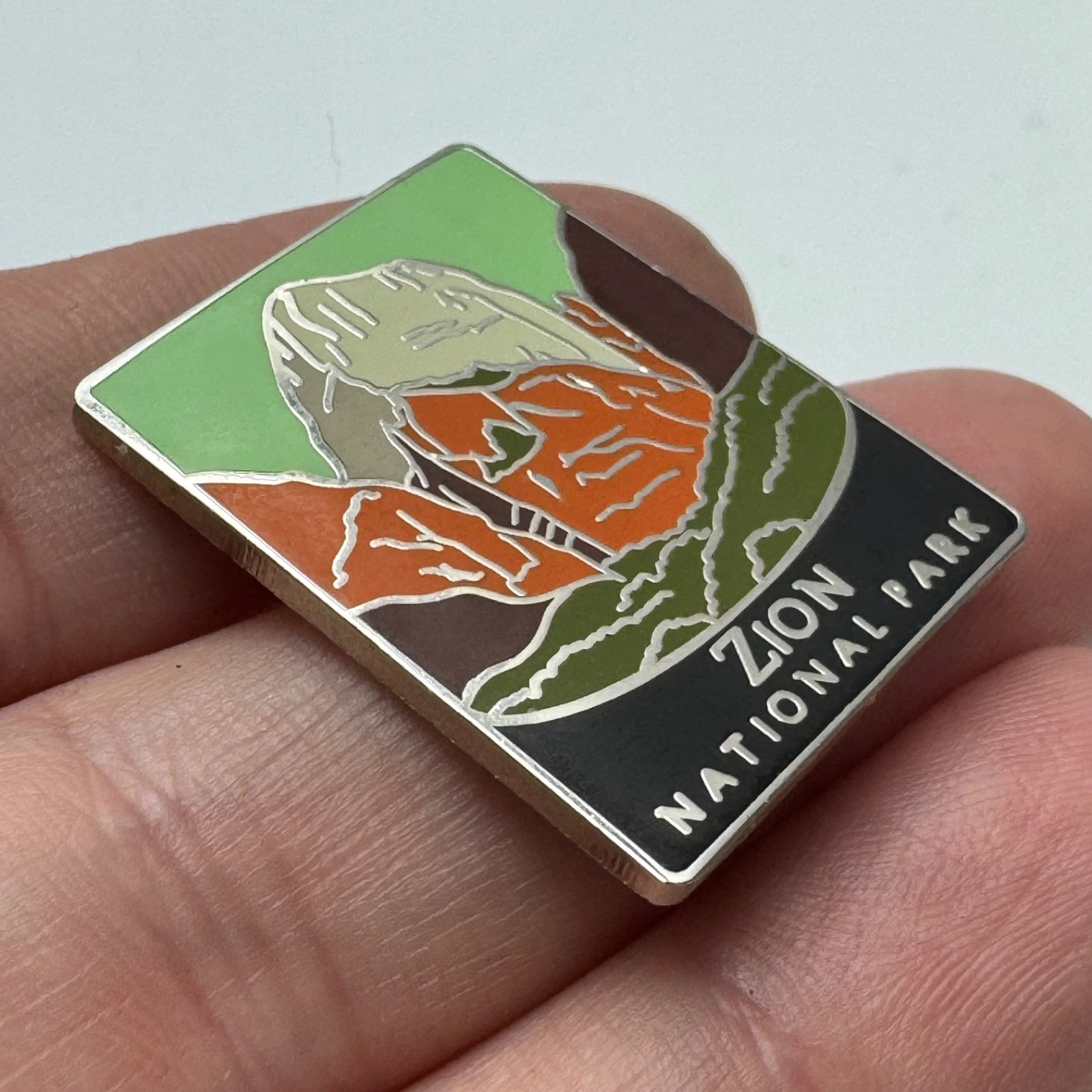 Zion National Park Utah Scenic Lapel Pin Souvenir