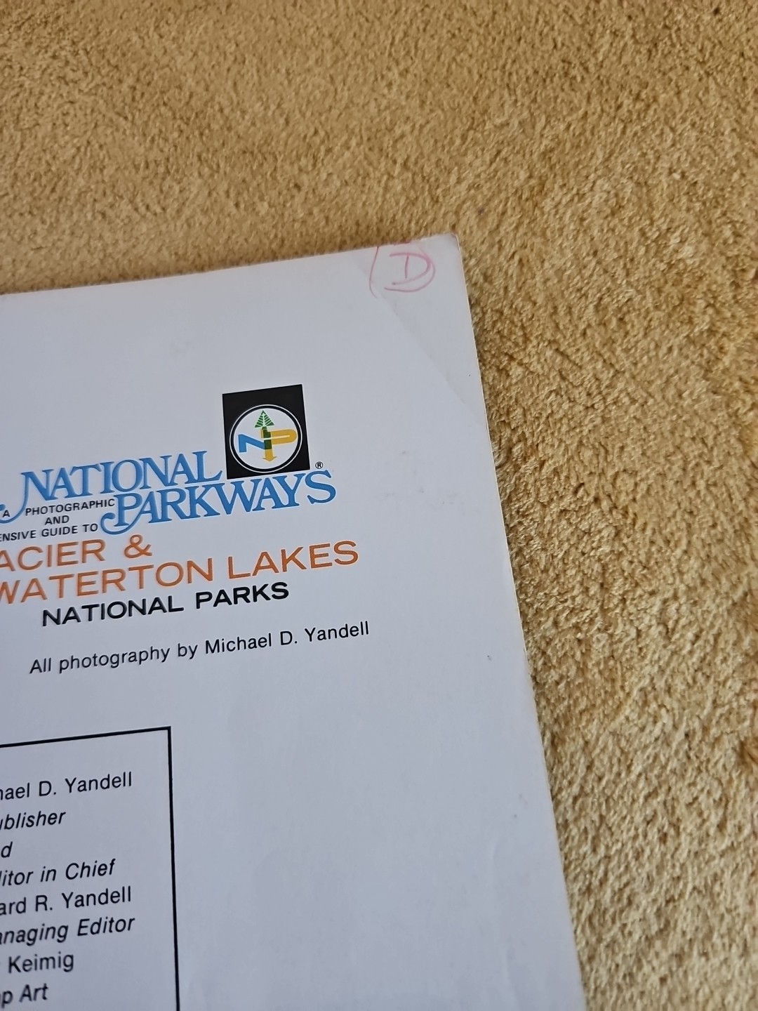 National Parkways Guide To Glacier & Waterton Lakes National Parks Vintage 1974