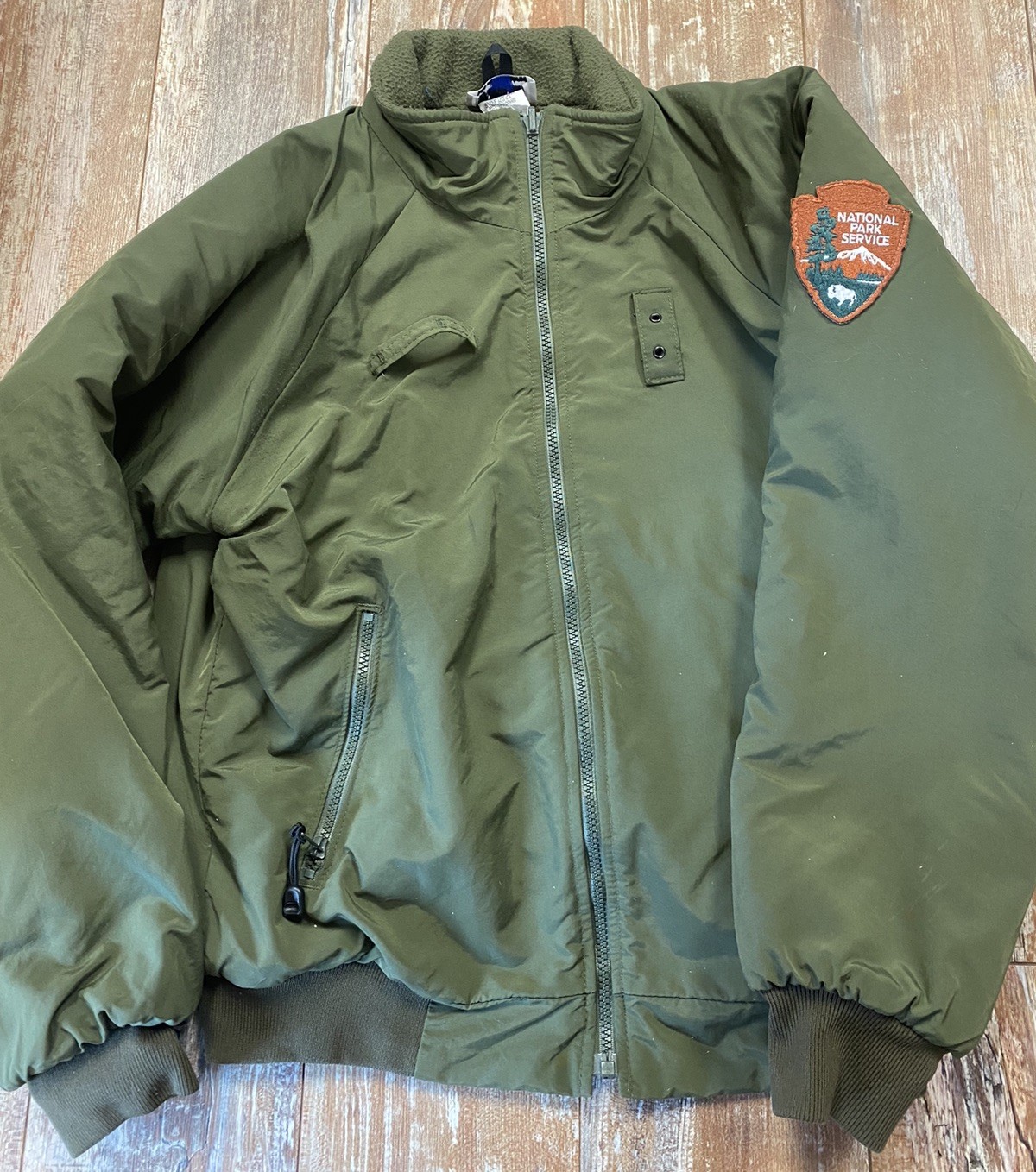 Vintage National Park Service Jacket Made In USA Shoulder Patch Small Retired On