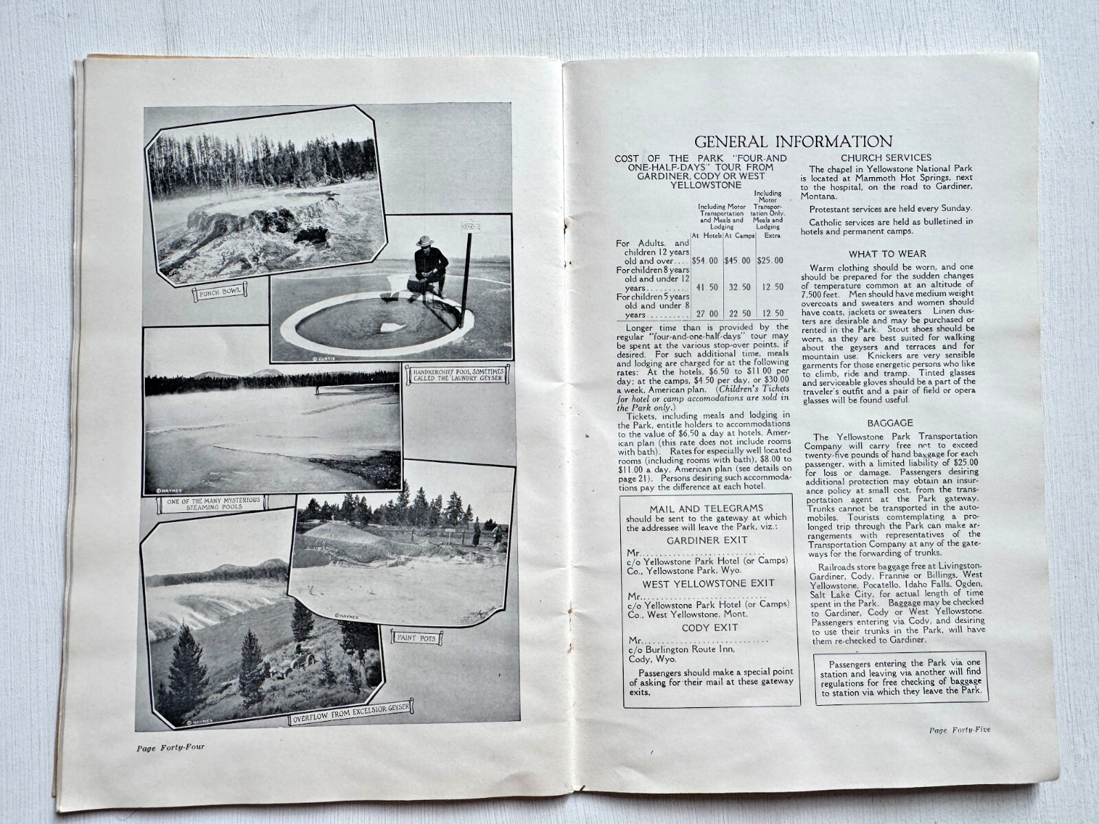 1920’s Yellowstone National Park Travel Guide by Northern Pacific Railroad