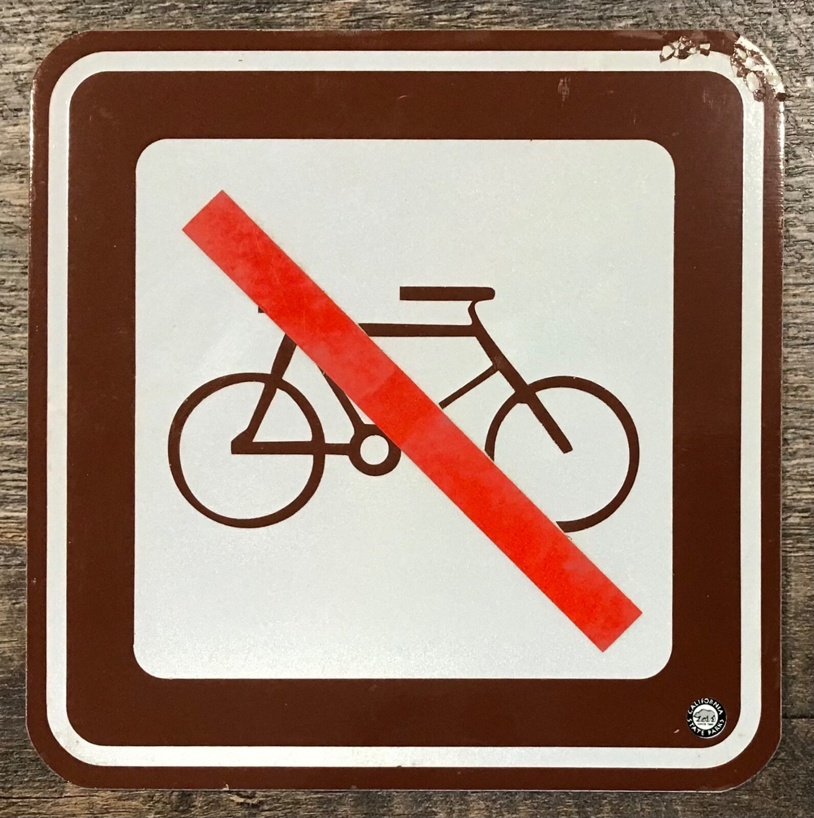 California State Parks No Bicycle Sign Bear Campground Path Trail National Bike