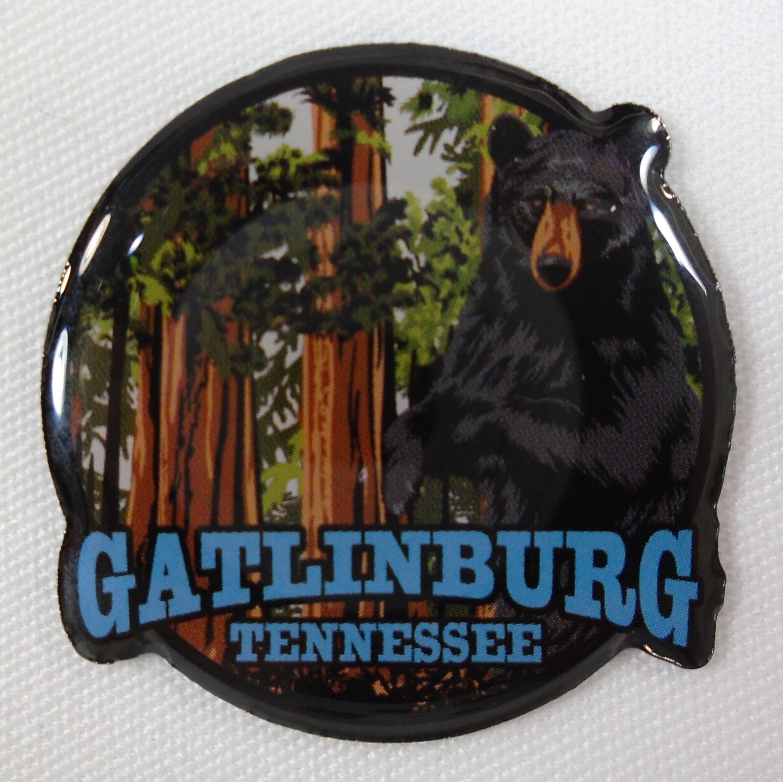 Gatlinburg TN. Black Bear Great Smoky Mountains Forest Lapel Pin