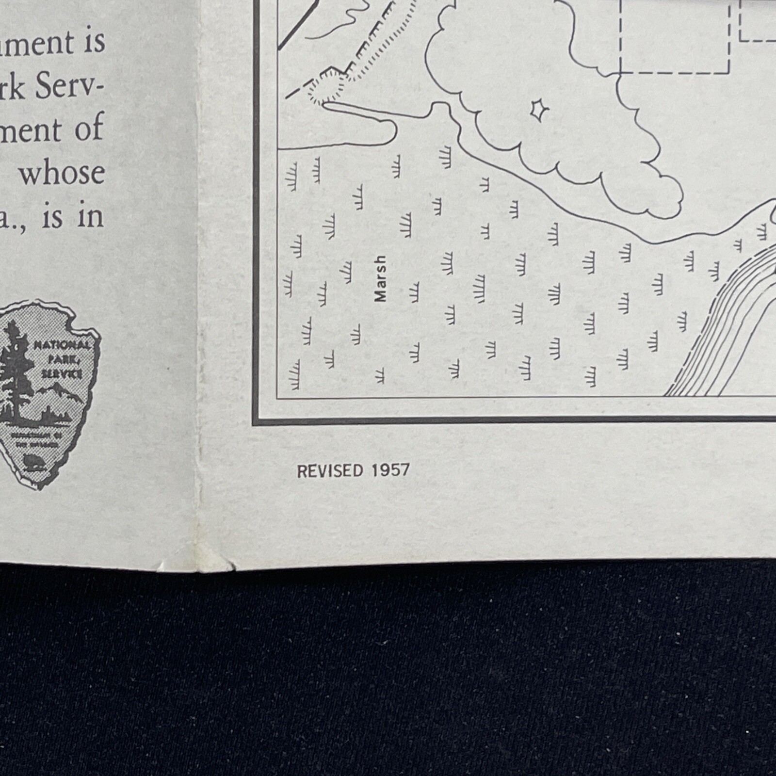 Vtg 1957 Fort Frederica National Monument Brochure Pamphlet Map Guide Georgia