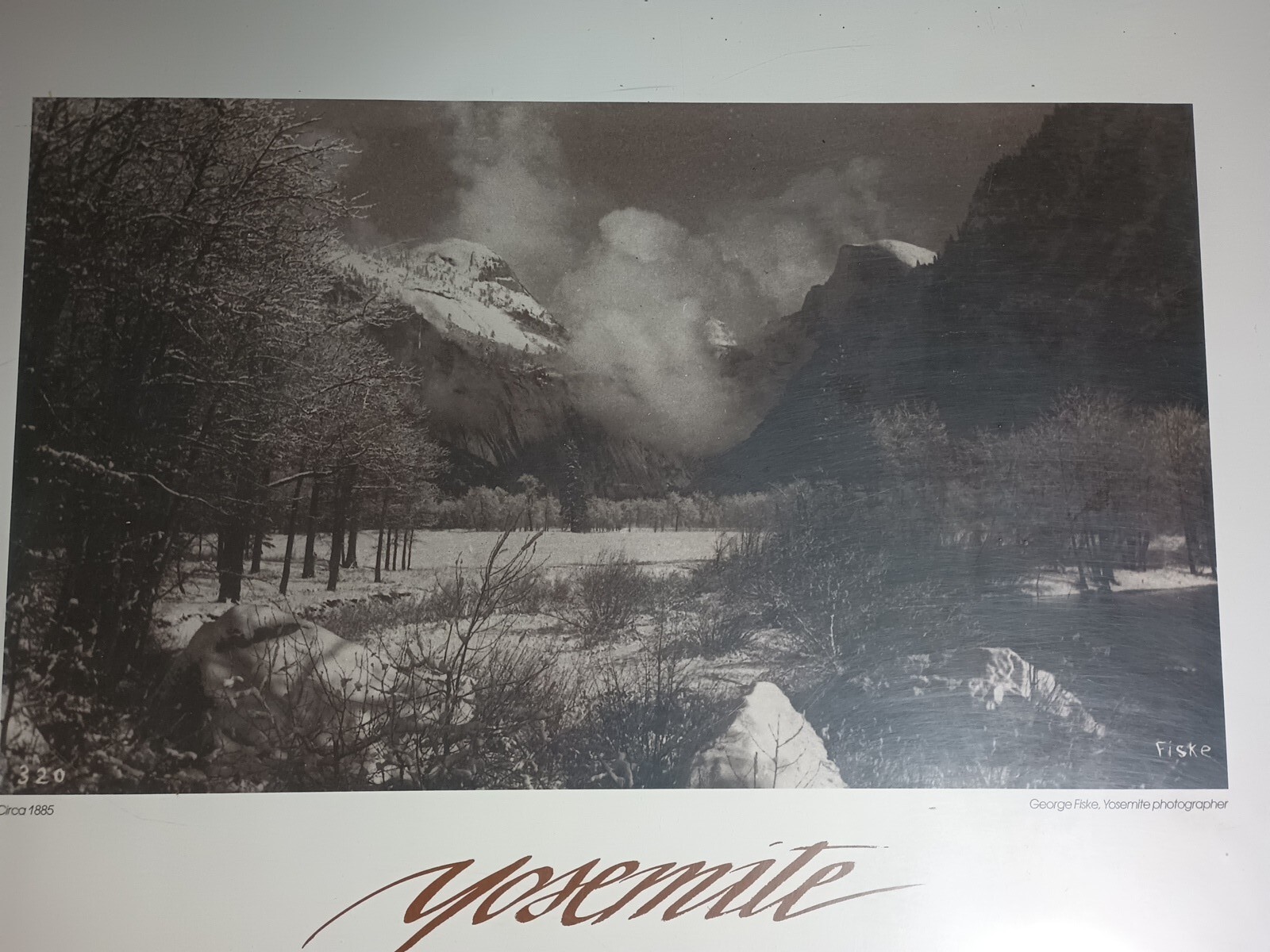 Yosemite National Park 1885- 1985 Centennial Print Poster. Photo By George Fiske