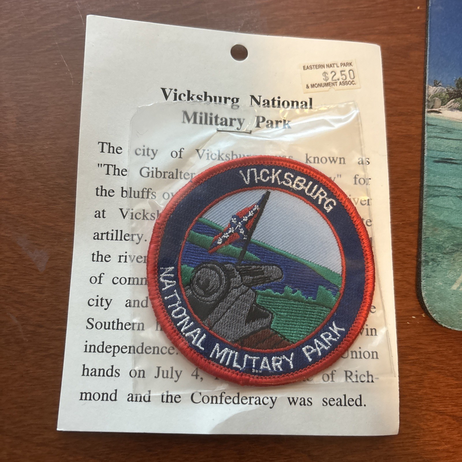 vintage Vicksburg national military park patch in Eastern National