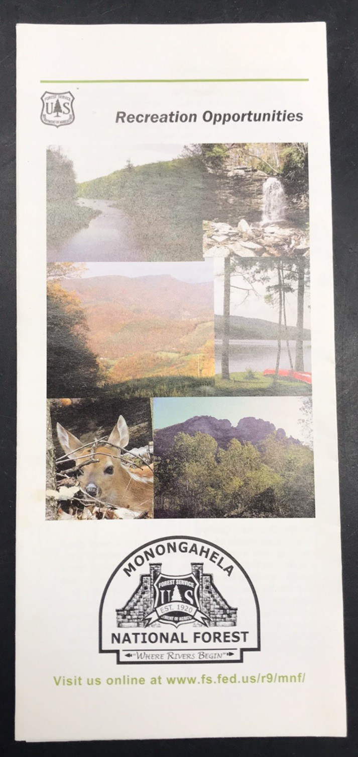 2004 MONONGAHELA National Forest Map & Brochure US Forest Service Dept of Agri