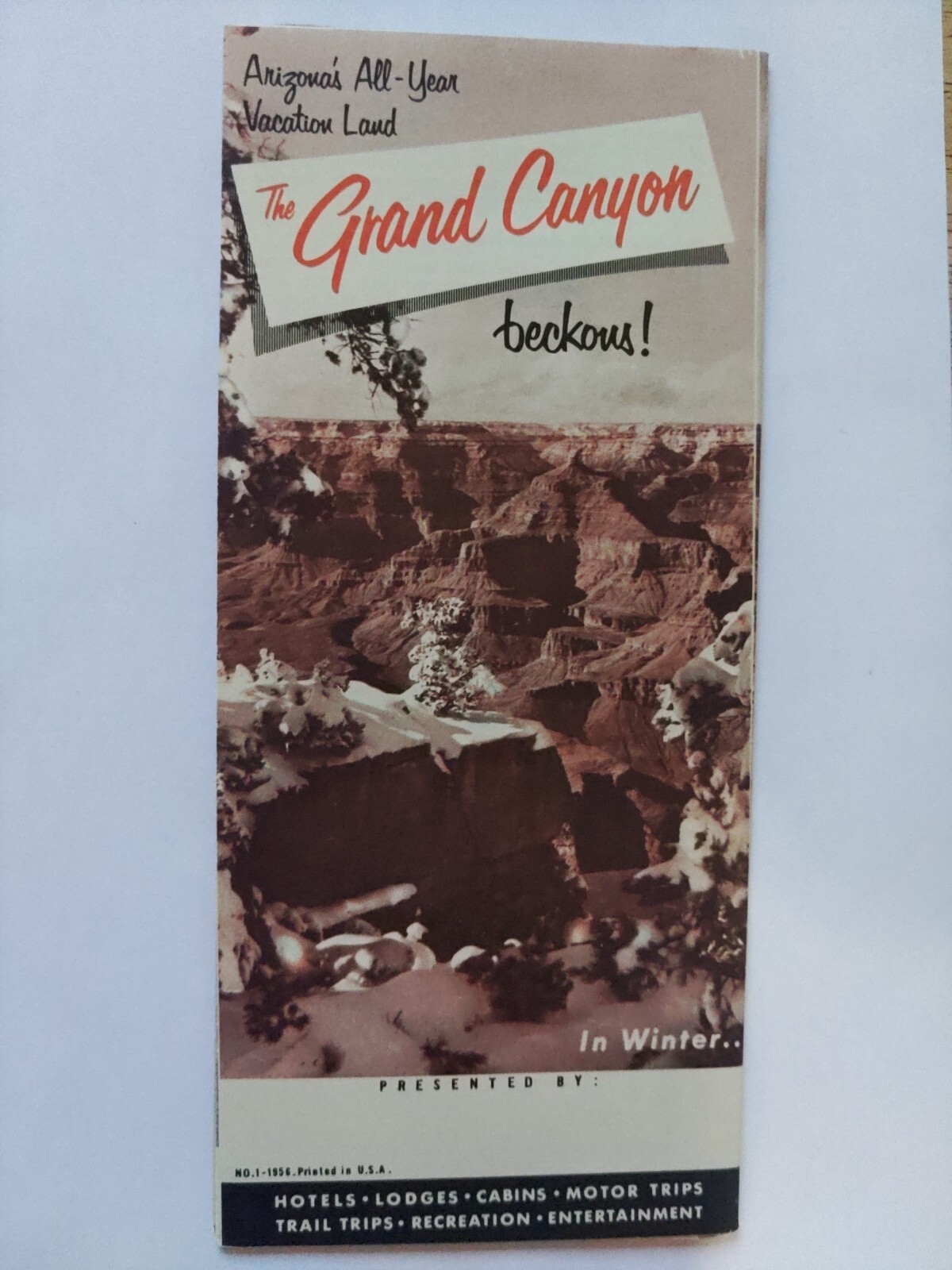 Vintage 1956 Grand Canyon Pamphlet