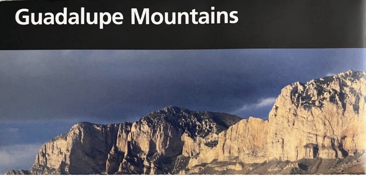 GUADALUPE MOUNTAINS NP – Texas NATIONAL PARK SERVICE UNIGRID BROCHURE/MAP New