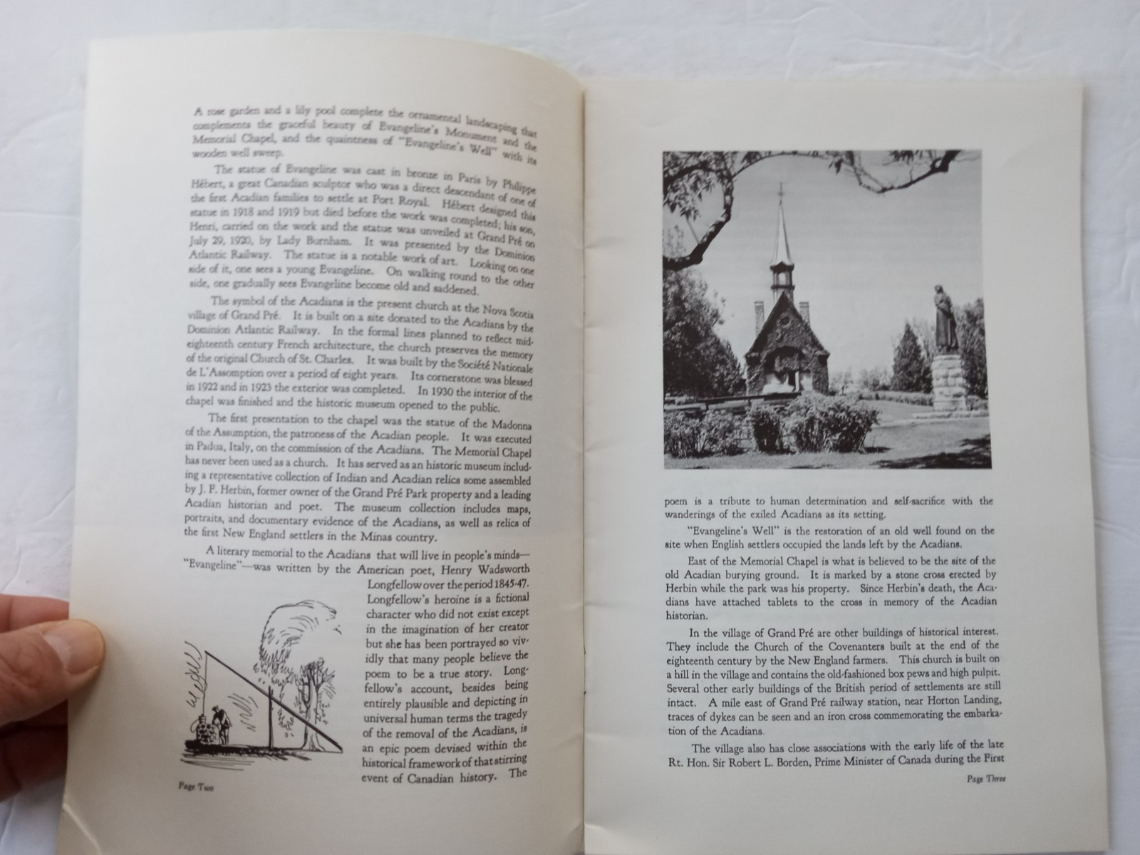 GRAND PRE National Historic Park Nova Scotia Canada Booklet w/ Map 1969