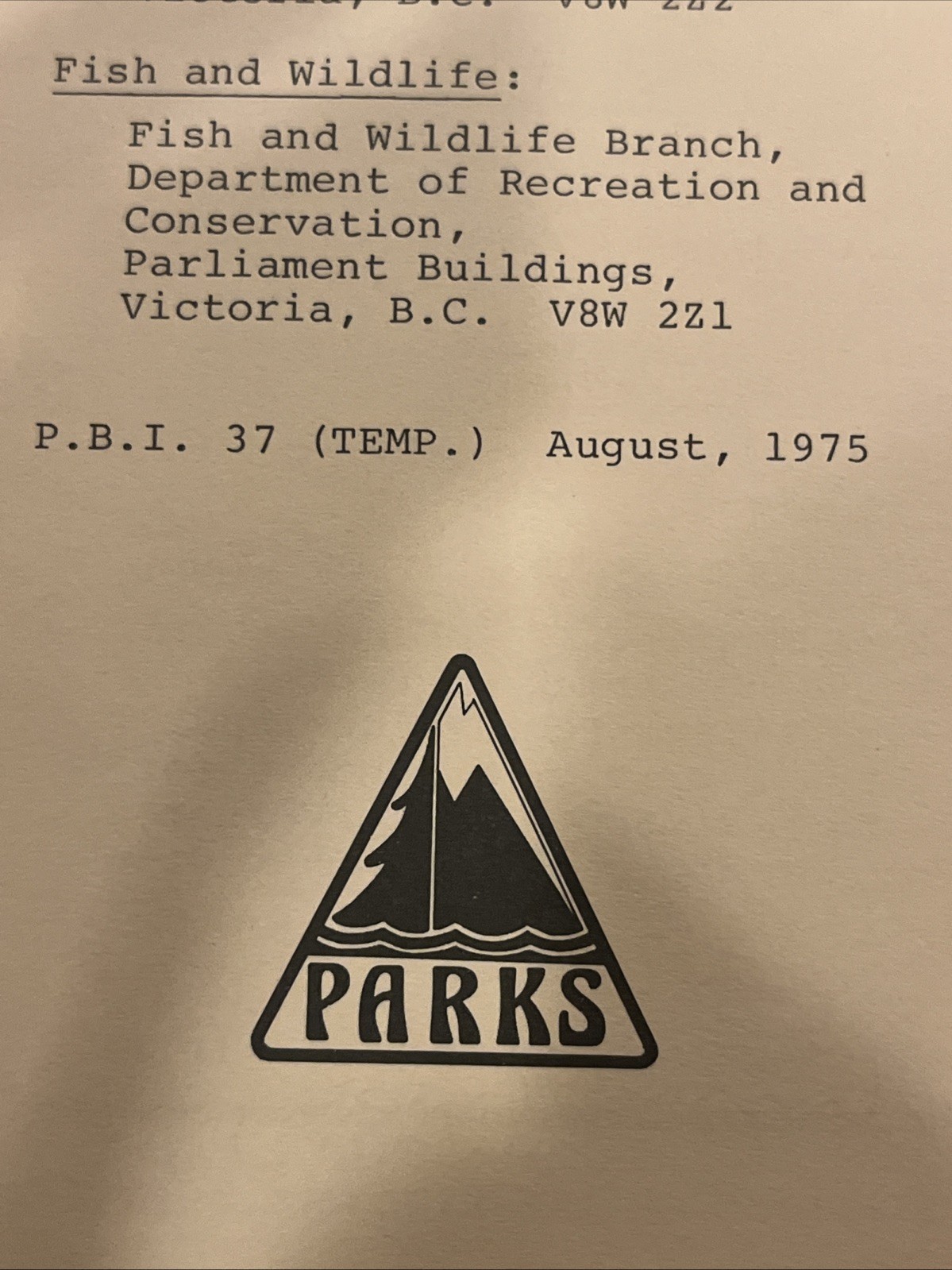 VTG British Columbia BC Mount Edziza Provincial Park map Brochures 1975