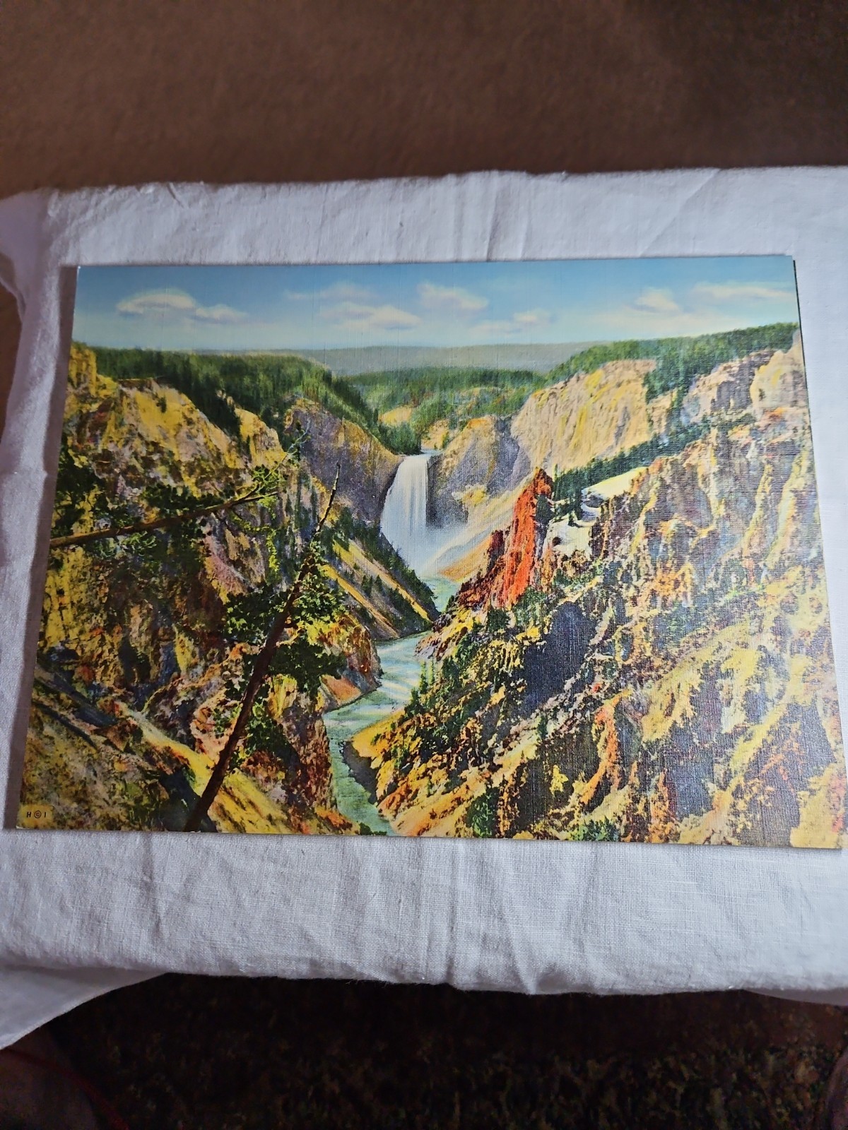 VTG 5 Giant Post Cards Yellowstone National Park 1940’s