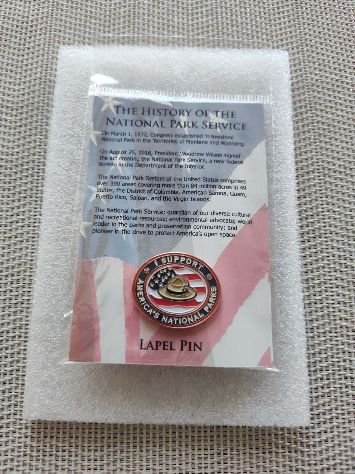 NIP I Support America’s National Parks Souvenir Lapel Pin
