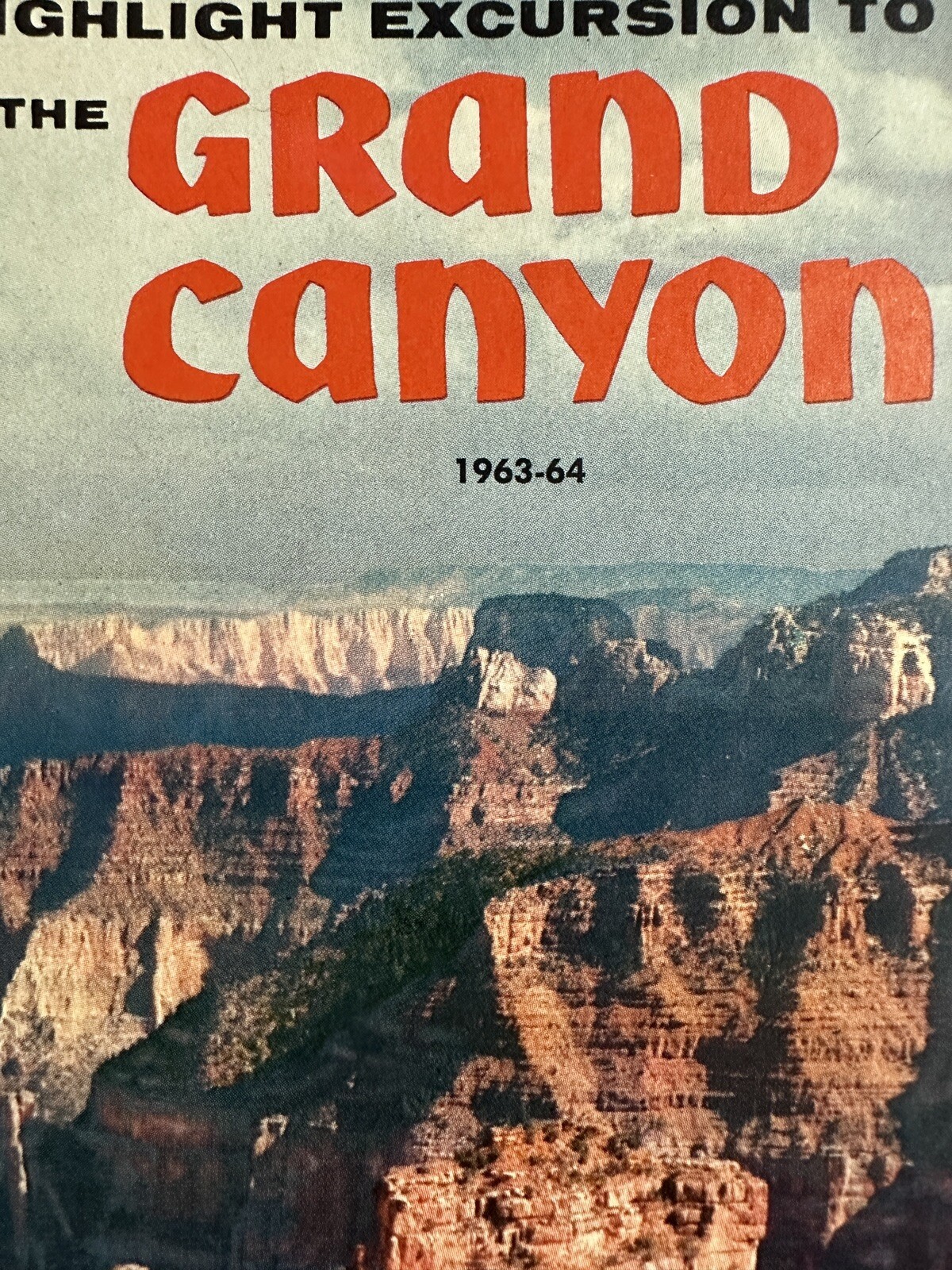 1963 Grand Canyon National Souvenir Travel Brochure American & Bonanza Airlines