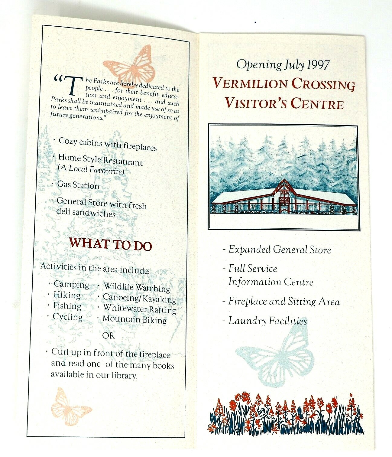 Vintage Kootenay Park Lodge British Columbia Canada Brochure & Map
