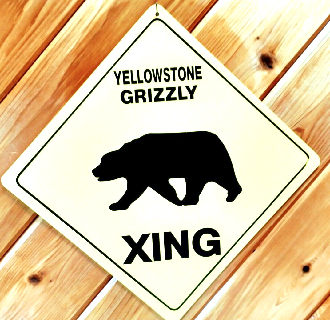 SIGN YELLOWSTONE Park CROSSING 16″ wall plaque decor (display model