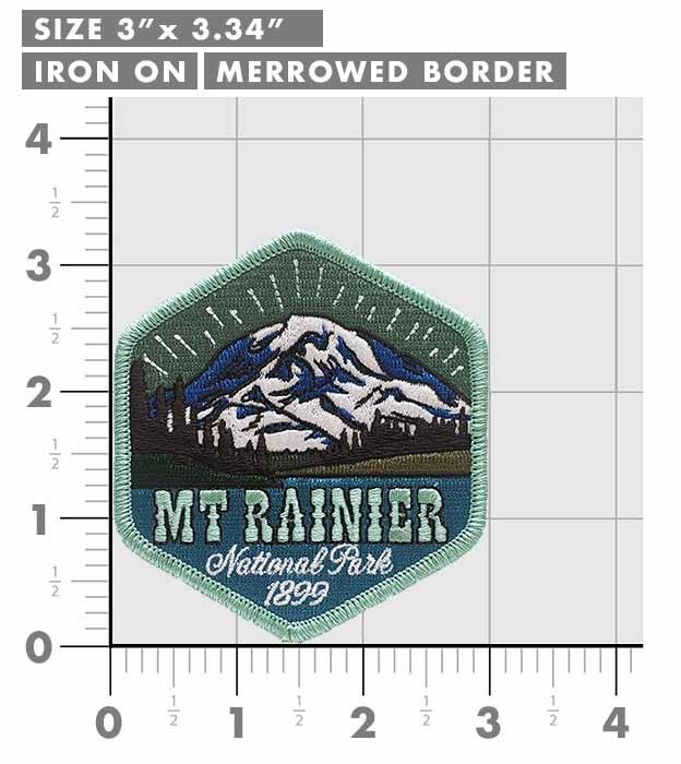Mount Rainier National park Patch Iron-On Applique Souvenir Gift