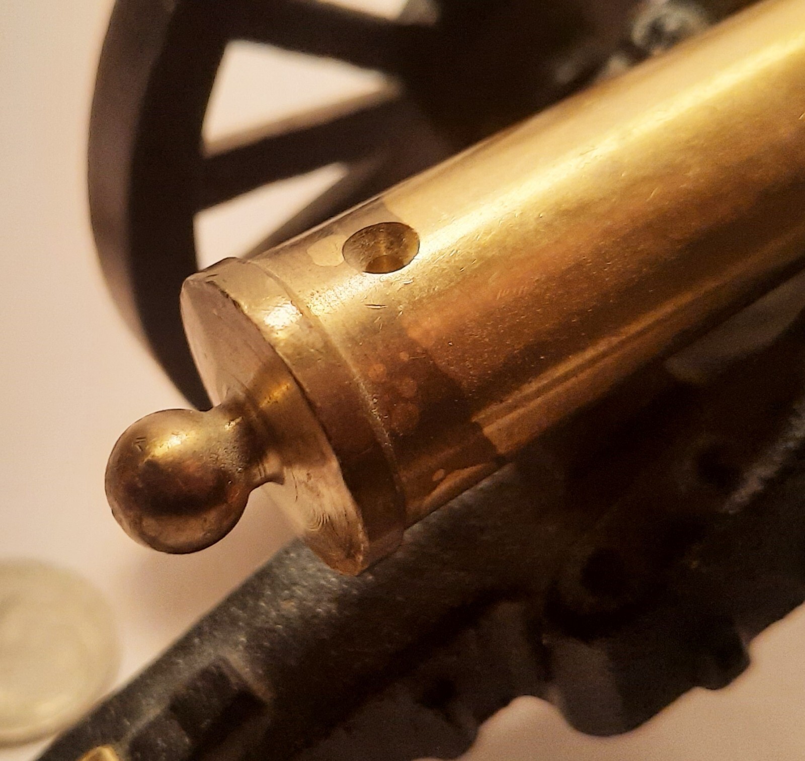 8″ PEA RIDGE national military park vtg cast iron toy cannon paperweight gun art