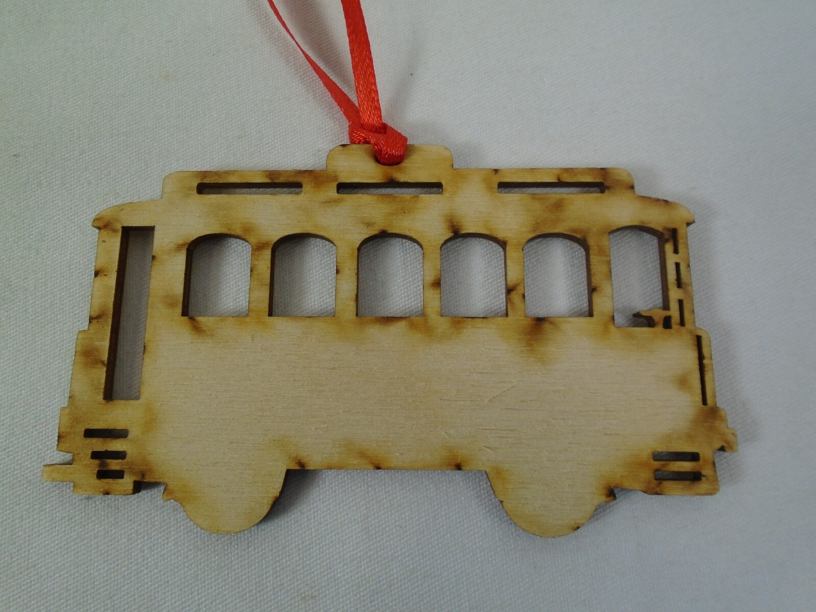 Gatlinburg Tennessee Trolley Wooden 3D Christmas Ornament Great Smoky Mountain