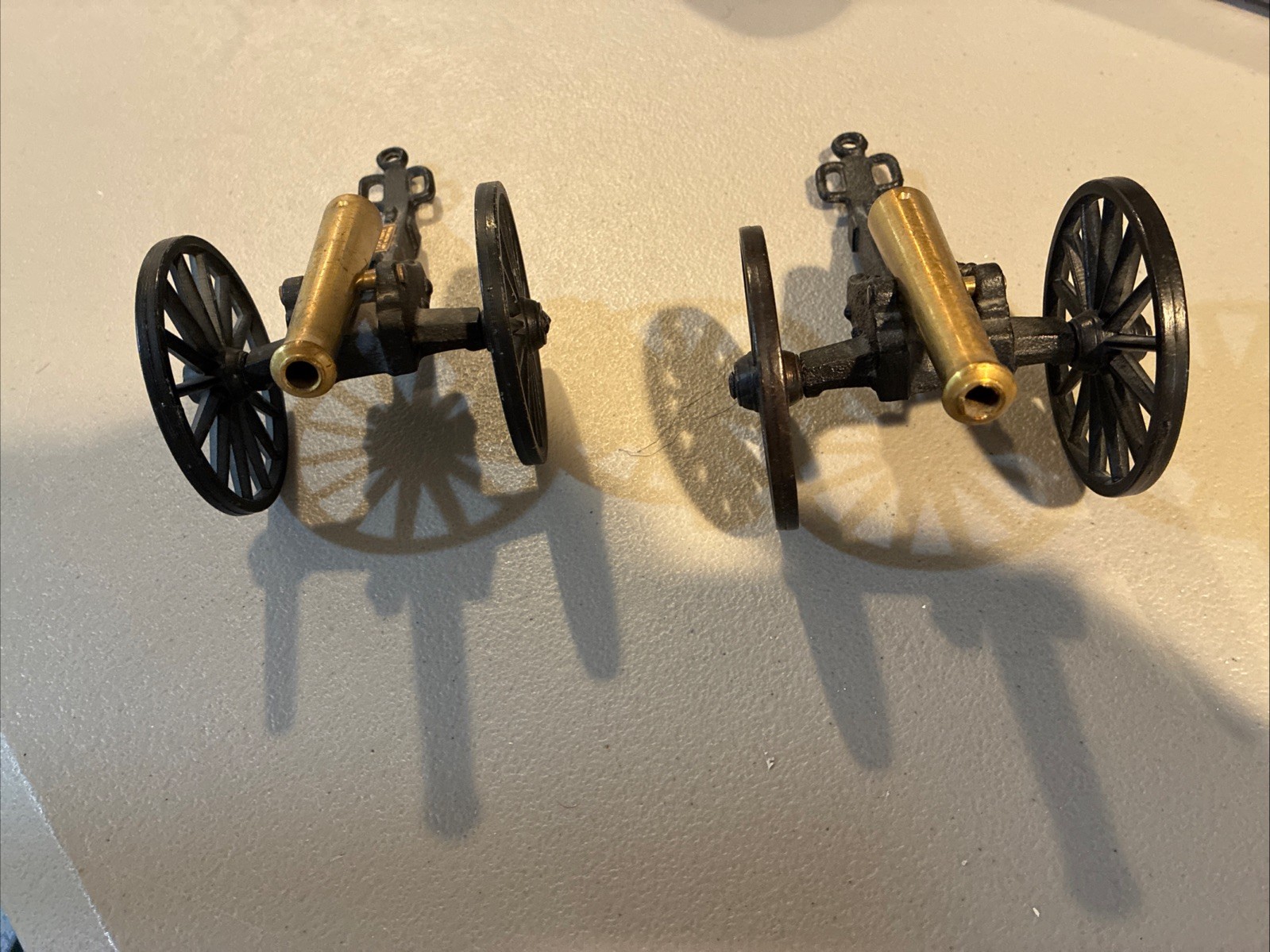 Vtg Miniature Replica Cannon From Pea Ridge & Gettysburg War Cast iron Lot Of 2