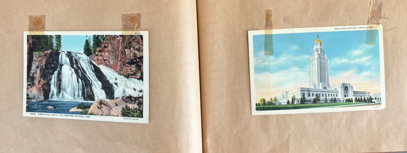 “My Western Trip” National Park 1940 Travel Journal with Postcards & Photos