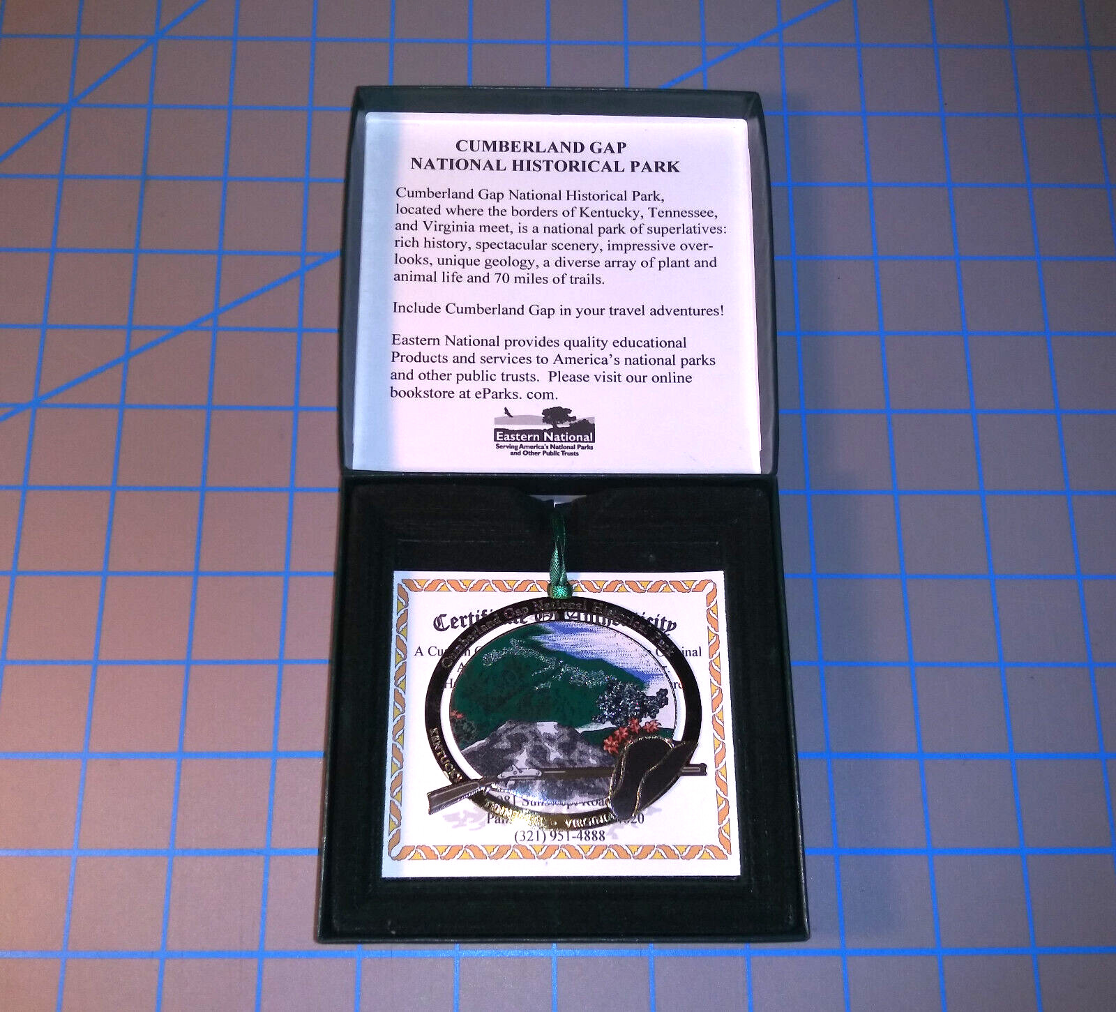 Cumberland Gap Falls National Historical Park Hiking Medallion 1/10k Solid Brass