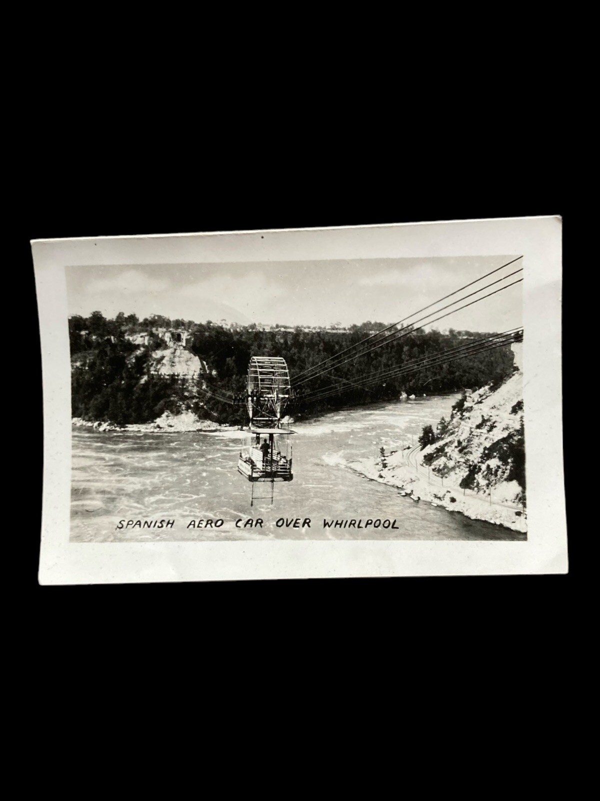 Vintage Spanish Aero Car Over Whirlpool Niagara Falls Canada Photo 4”x2.5”