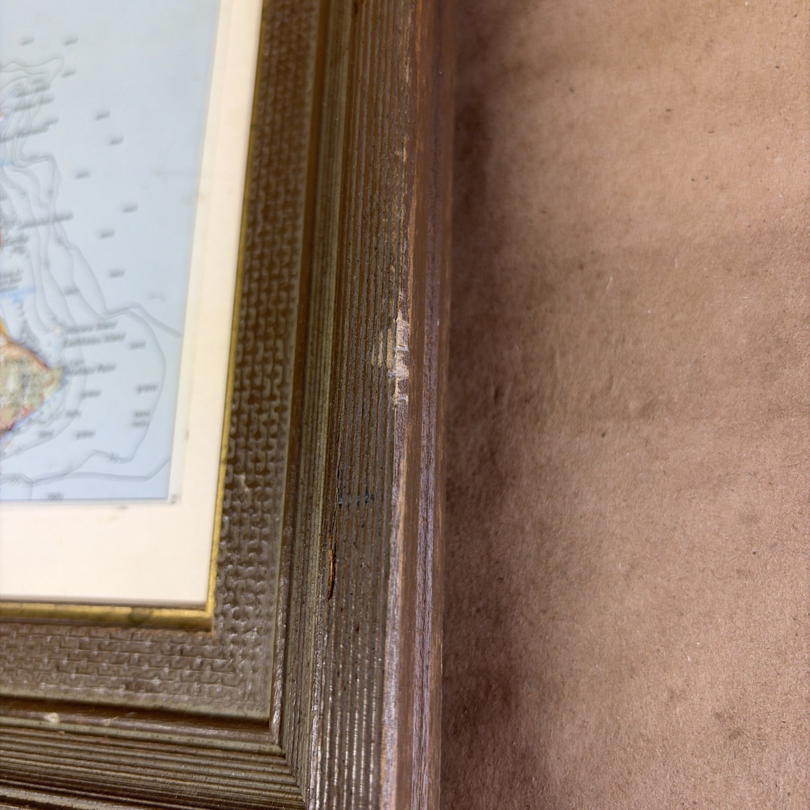Raised Relief Map of the island of Oahu, Hawaii Honolulu 3D Framed Vintage