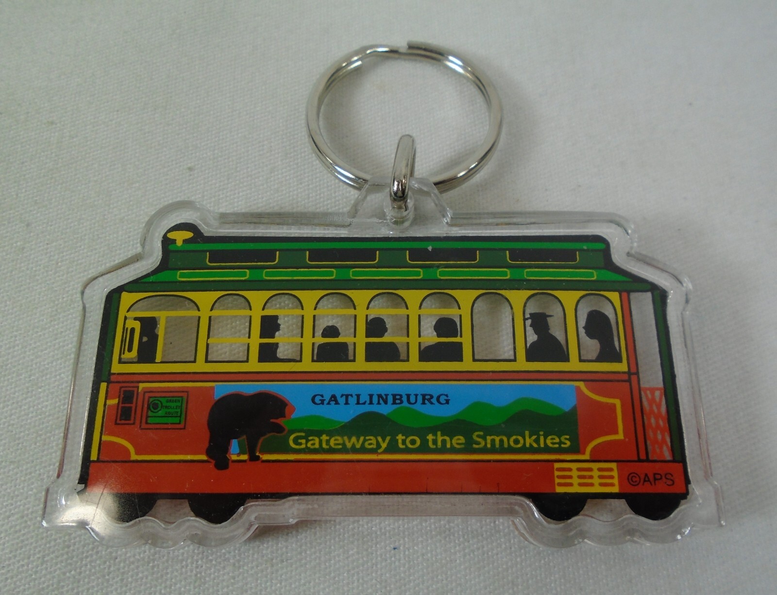 Gatlinburg Tennessee Trolley Keychain Gateway To The Smokies