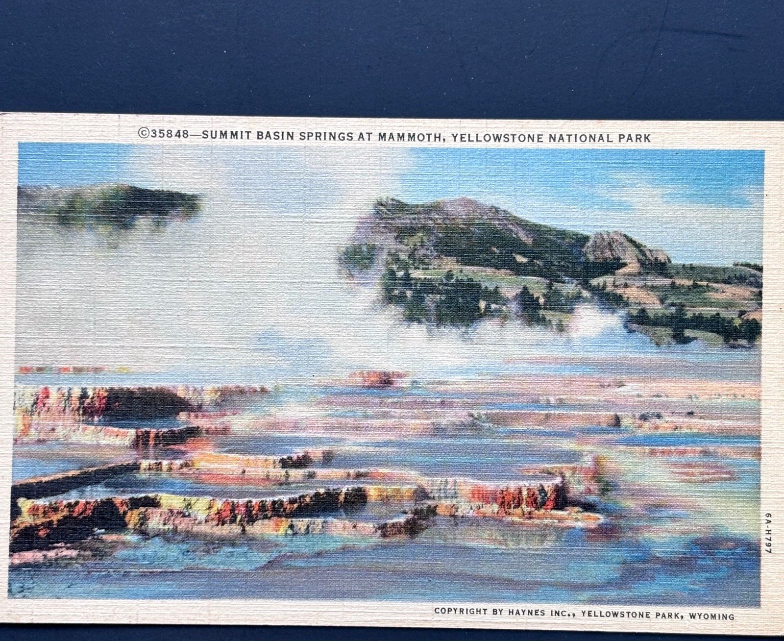 Vintage Yellowstone National Park Lot Of 3 Souvenir Linen Postcard